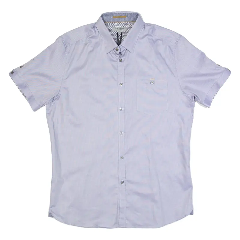 TED BAKER Mens Plain Shirt Blue L