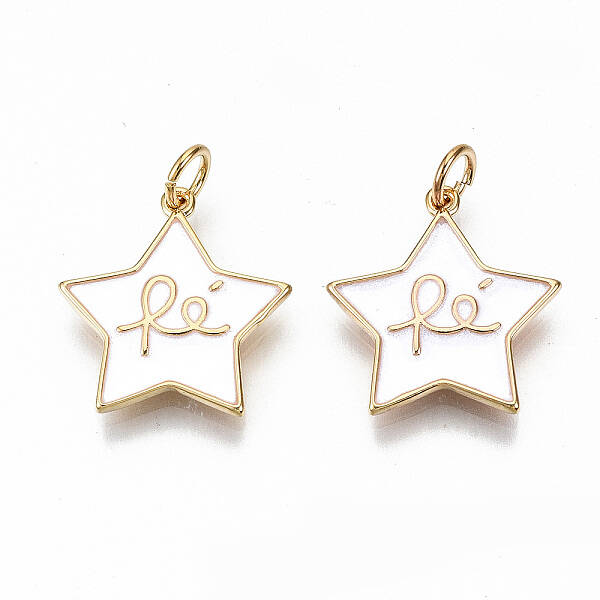 Brass Enamel Pendants