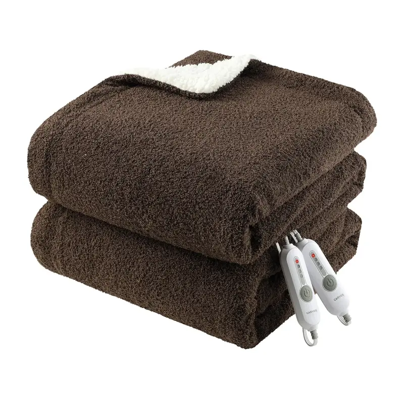 Garvee Heated Blanket Queen Size, Electric Blanket Dual Control Soft Double Sherpa with 4 Heating Levels & 10H Auto Off, Over...