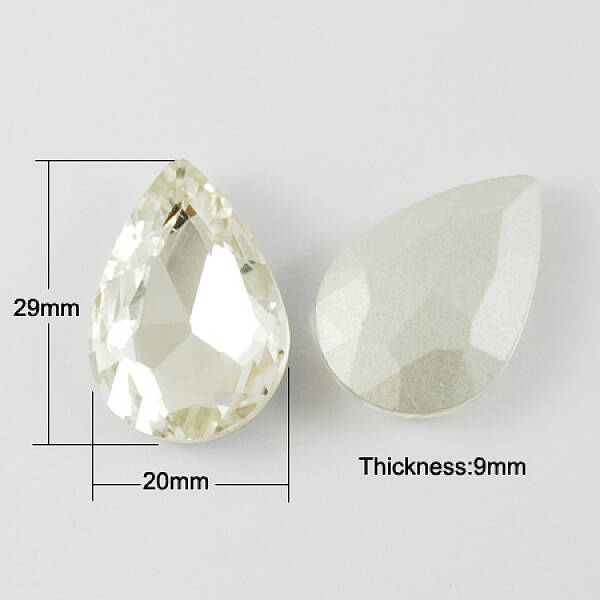 Glass Point Back Rhinestone