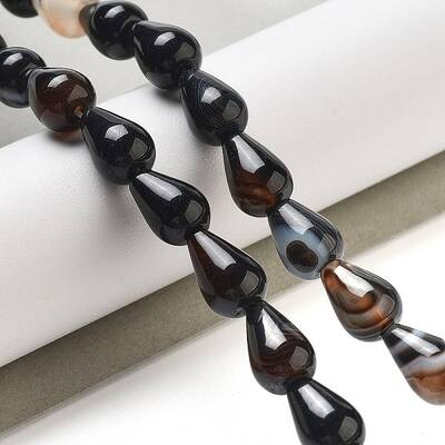 Natural Striped Agate/Banded Agate Dyed Beads Strands