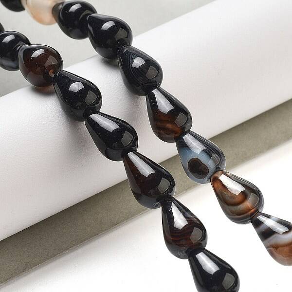 Natural Striped Agate/Banded Agate Dyed Beads Strands