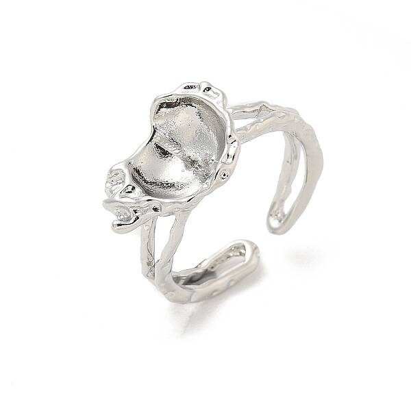 Brass Open Cuff Ring Settings