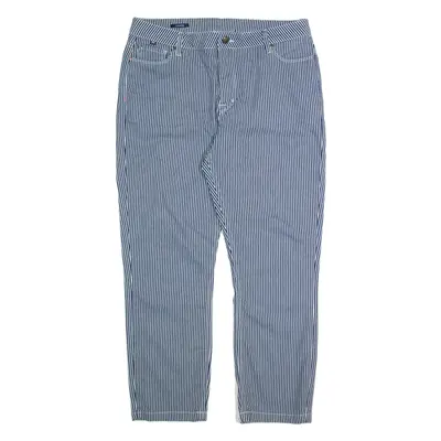 CREW CLOTHING Cropped Womens Trousers Blue Regular Tapered W32 L26