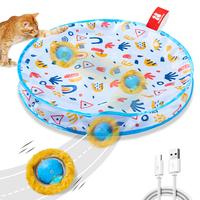 Potaroma Interactive Cat Toys, Fast Rolling Ball in Play Mat, Automatic Motion Activated Moving Ball Hide and Seek Game for I...