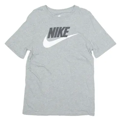 NIKE Mens T-Shirt Grey Crew Neck M