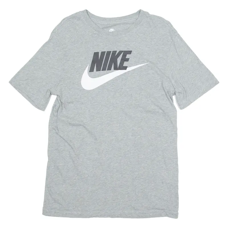 NIKE Mens T-Shirt Grey Crew Neck M