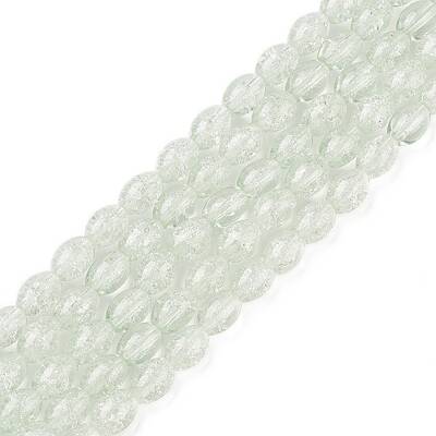Transparent Crackle Glass Beads Strands