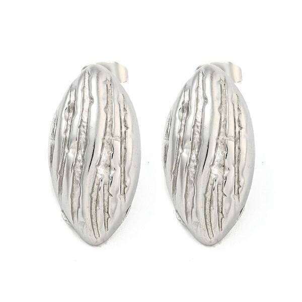 Non-Tarnish Horse Eye 304 Stainless Steel Ear Studs