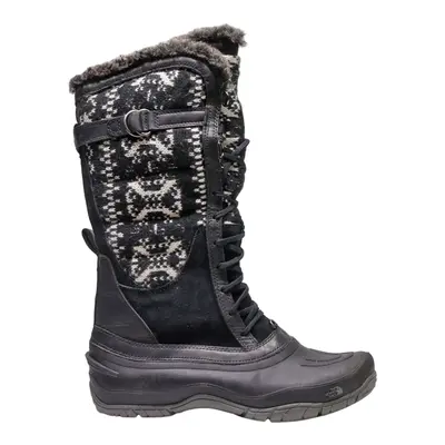 THE NORTH FACE Snow Boots Black Leather Womens UK 9