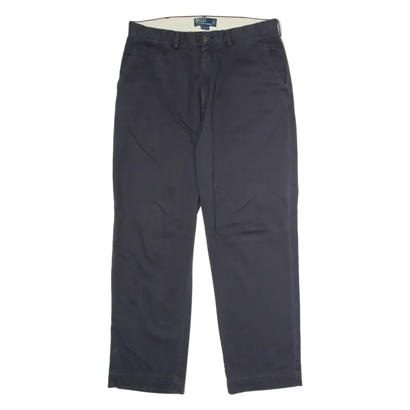 POLO RALPH LAUREN Chino Mens Twill Trousers Blue Regular Straight W34 L30
