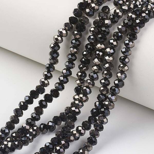 Electroplate Opaque Glass Beads Strands