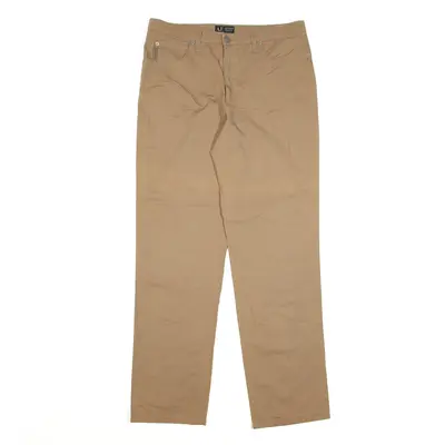ARMANI JEANS Brown Regular Straight Trousers Womens W32 L29