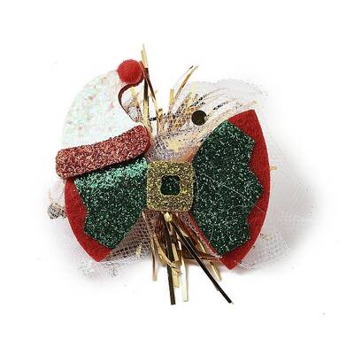 Christmas Theme Glitter Felt Fabric Alligator Hair Clip