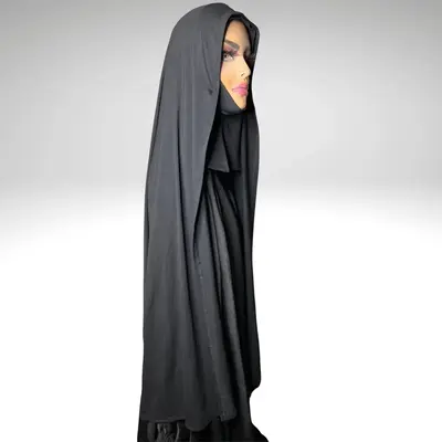 Snatched Fit 2-Piece Khimar Set | Effortless Style + Secure Comfort abaya on