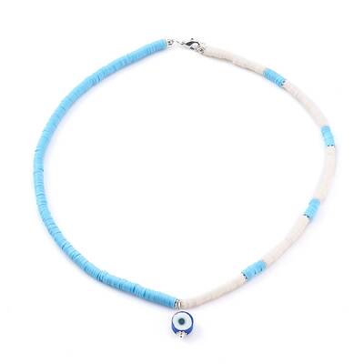 Polymer Clay Evil Eye Pendant Necklaces