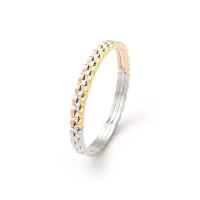 Fashionable Stainless Steel Pave Rhinestone Hinged Bangles for Women