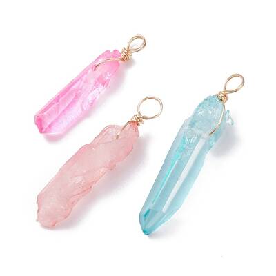 Natural Quartz Dyed Pendants