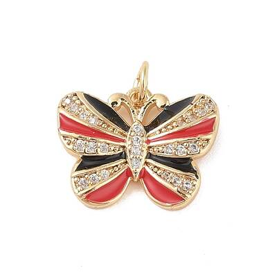 Brass Micro Pave Clear Cubic Zirconia Pendants
