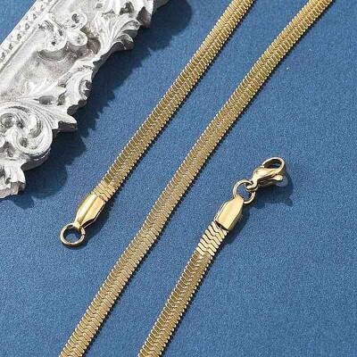 PVD Vacuum Plating 304 Stainless Steel Snake Chains Necklaces