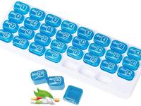 31 Day Monthly Pill Organizer, Portable Medicine Case Box Holder for Daily Healthcare Aid