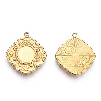 304 Stainless Steel Pendant Cabochon Settings