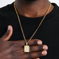 Letter A-Z Pendant Necklace for Women & Men, 3mm/5mm Chain, Punk Style Jewelry for Party, Daily Clothing Decor, Trendy All-ma...