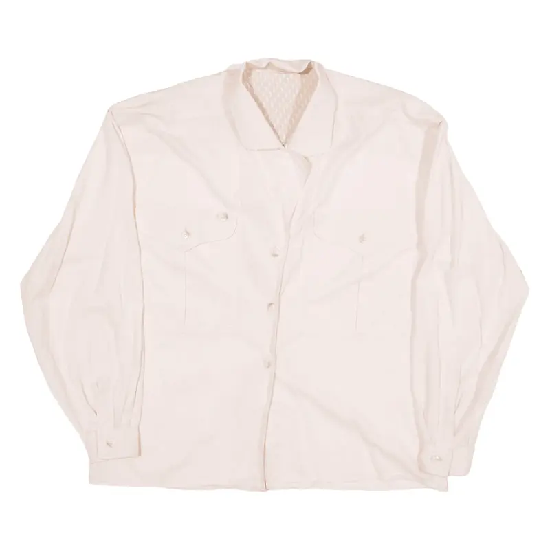 Plain Shirt Pink Long Sleeve Womens M