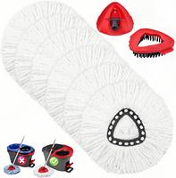 Spin Mop Head Replacement & Shower Floor Scrubber，for O Cedar Spin Mop 1-Tank System，Microfiber Mop Replace Head Easy Cle...