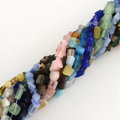 Cat Eye Glass Bead Strands
