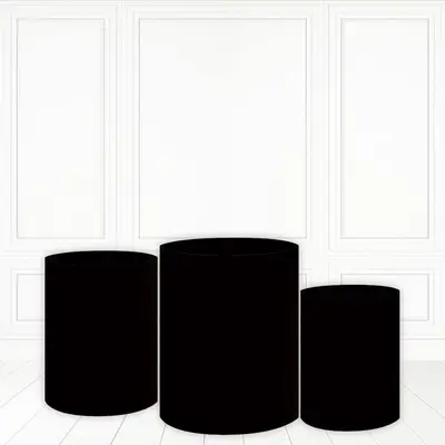 Pure Black Plinth Cover Solid Color Cake Table Cover