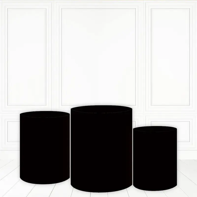 Pure Black Plinth Cover Solid Color Cake Table Cover