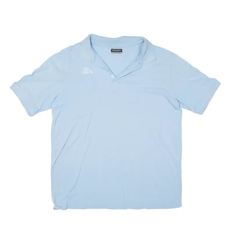 KAPPA Polo Shirt Blue Short Sleeve Mens L