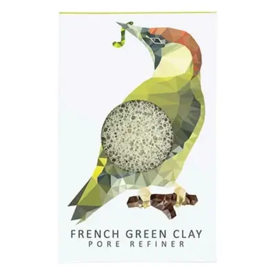 The konjac sponge company Konjac Mini Pore Refiner Woodland Woodpecker with Green Clay