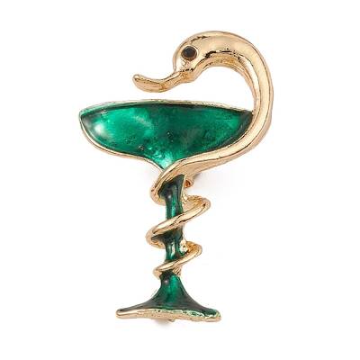 Golden Alloy Enamel Brooch Pin
