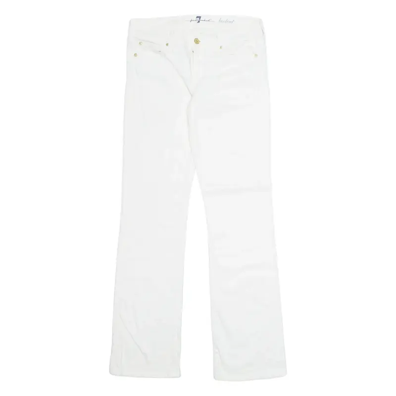 7 FOR ALL MANKIND Womens Trousers White Regular Bootcut W28 L31