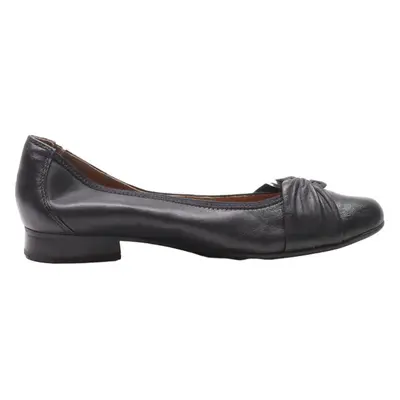 CLARKS Ballet Shoes Black Leather Womens UK 6