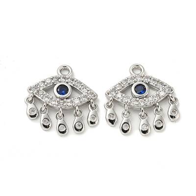 Brass Micro Pave Cubic Zirconia Pendants