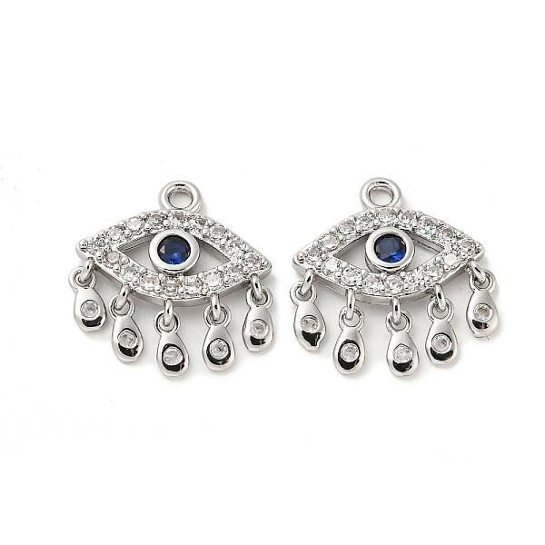 Brass Micro Pave Cubic Zirconia Pendants