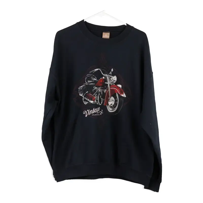 George Graphic Sweatshirt - Large Black Cotton Blend