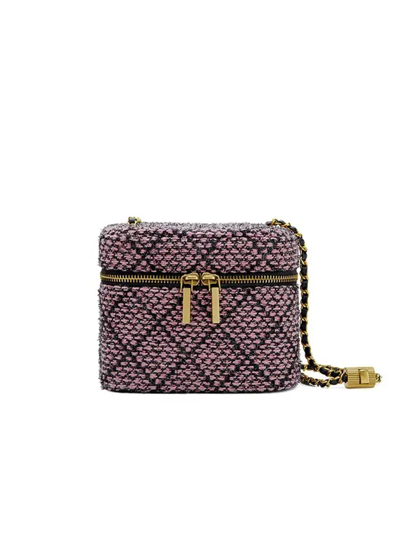 Smting canvas zippered box bag