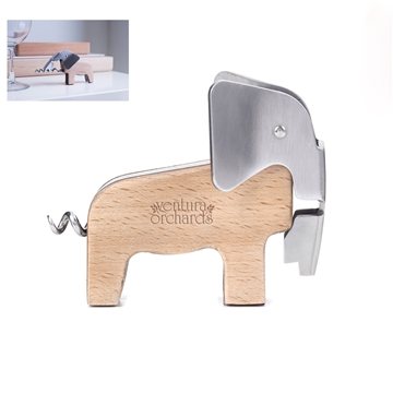 50 Promotional Kikkerland Elephant Corkscrew - Wood & Stainless ...