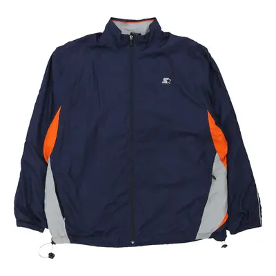 Starter Track Jacket - Large Navy Nylon