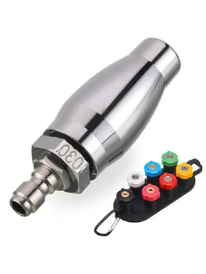 JOEJET Turbo Nozzle for Pressure Washer with 1/4'' Quick Connect, 7 Nozzle Tips, 3600 PSI - Universal Fit