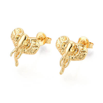 Brass Stud Earrings