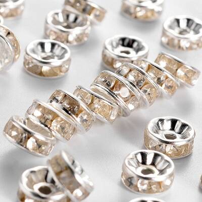 Iron Crystal Rhinestone Spacer Beads