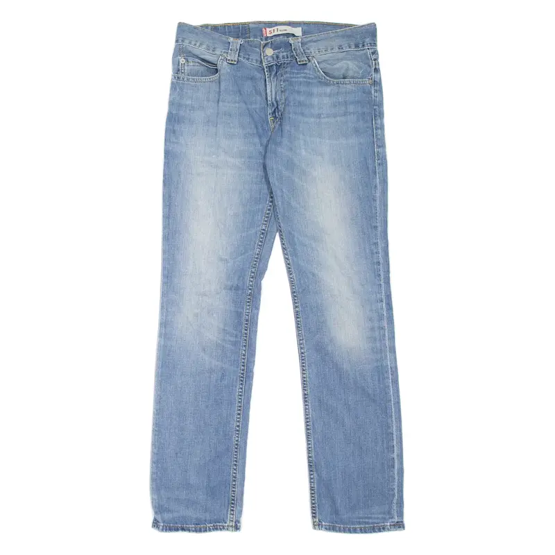 LEVI'S 511 Jeans Mens Blue Slim Straight Stone Wash W32 L32