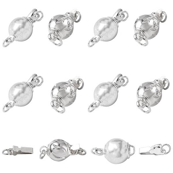 12 Sets 2 Styles Brass Box Clasps