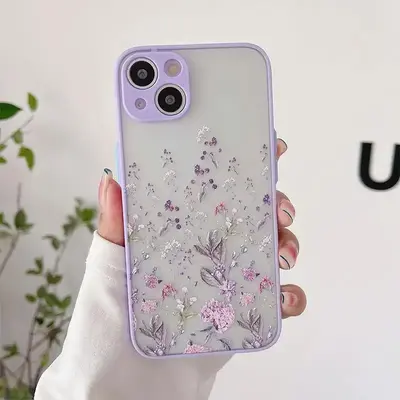 Floral Pattern Phone Case, 1 Count Fashion Phone Protective Case For Woman Girls, Premium Chic Phone Case For Apple Series