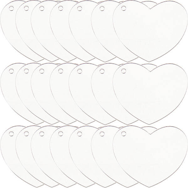 30PCS Transparent Acrylic Disc Big Pendants